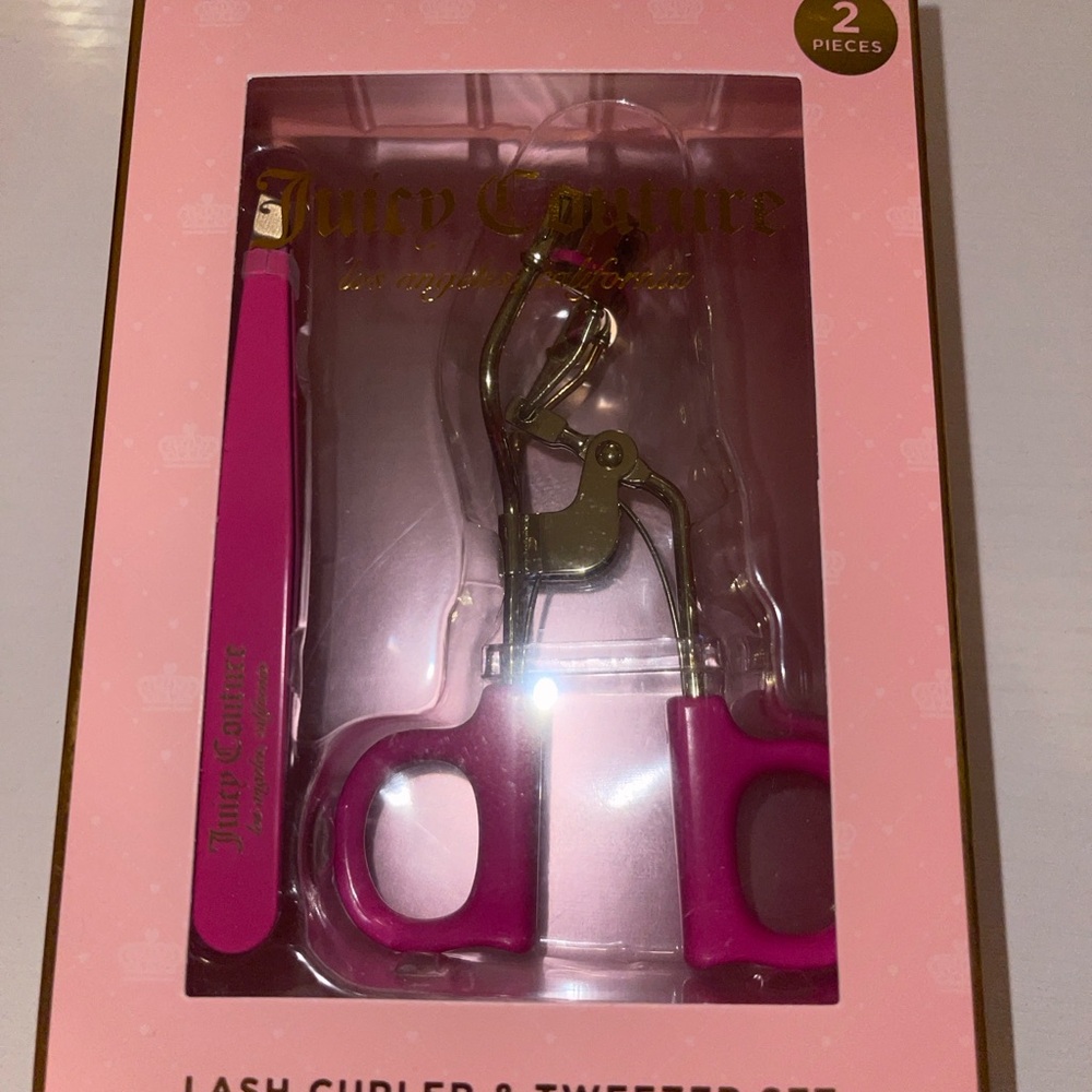 Juicy Couture Pink Lash Curler and Tweezer Set